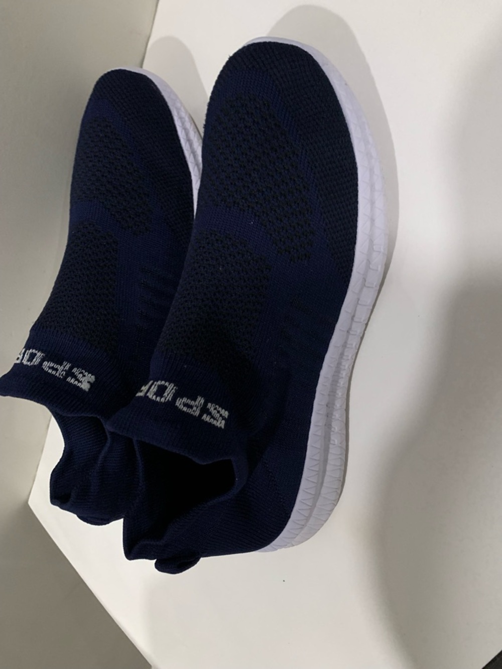 Sporto Navy Blue Knit Slip-On Sneakers